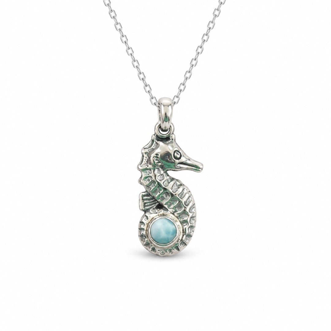Sterling Silver Seahorse Necklace