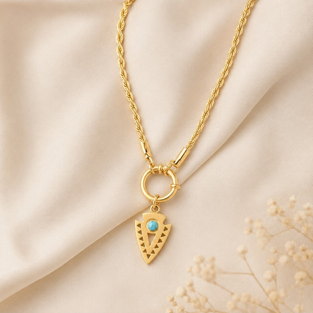 Turquoise Arrowhead Necklace