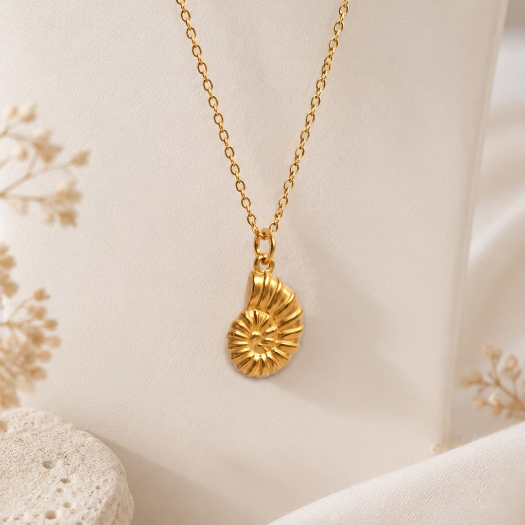 AMMONITE SHELL FOSSIL NECKLACE