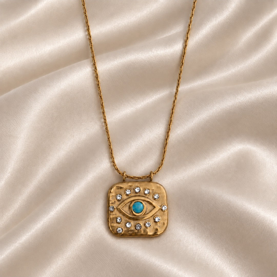 Turquoise Evil Eye Pendant Necklace