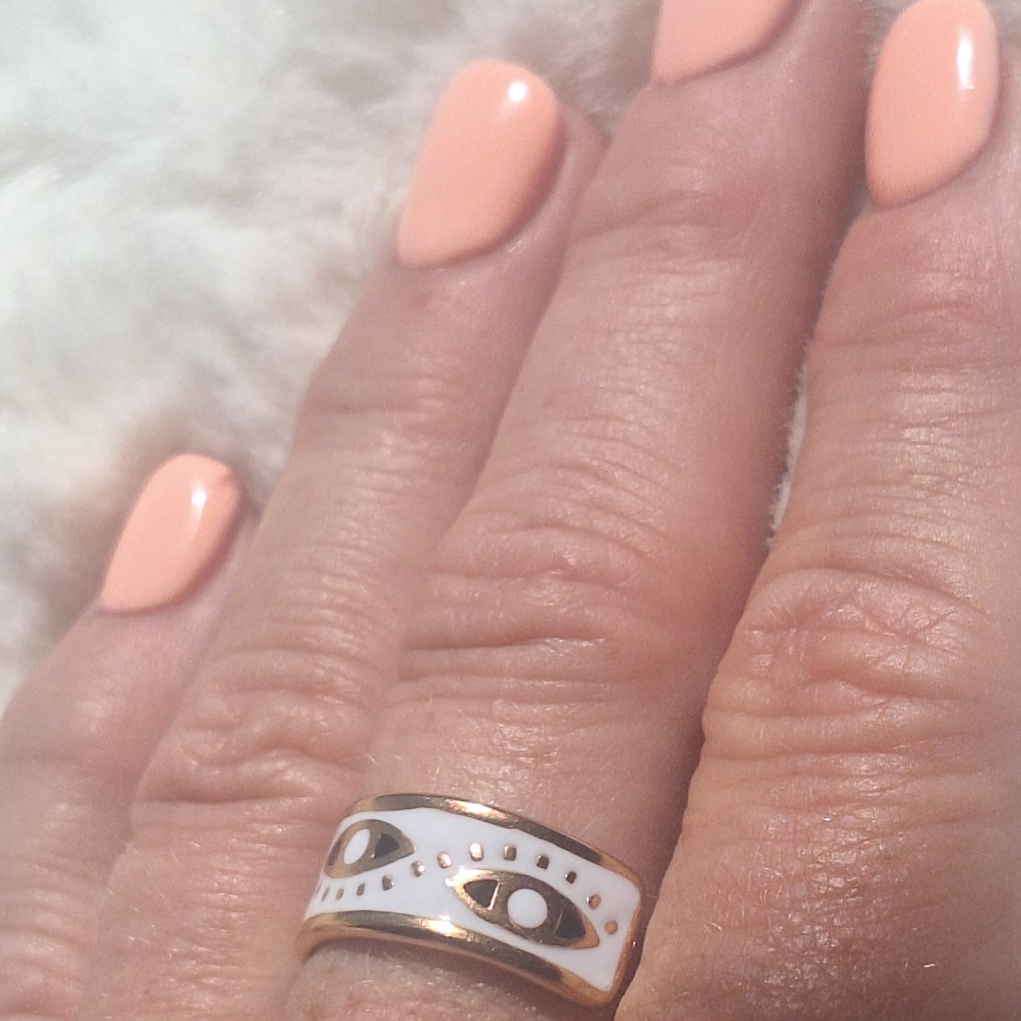 Golden Evil Eye Ring