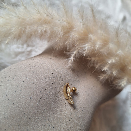 GOLD FEATHER STUD