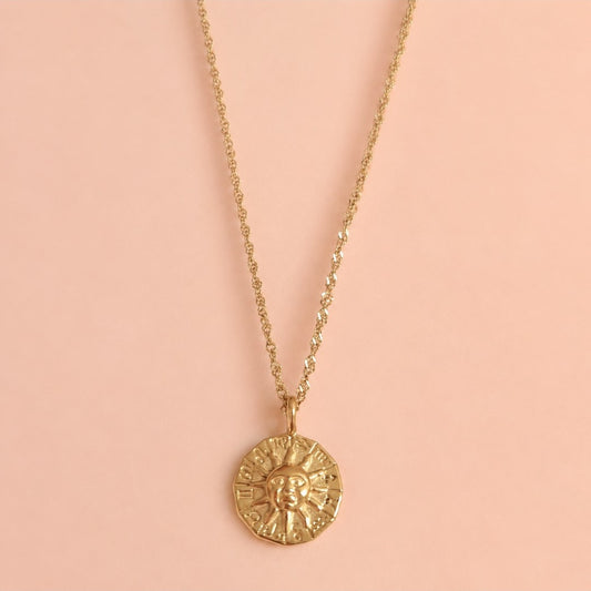Celestial Sun Zodiac Necklace
