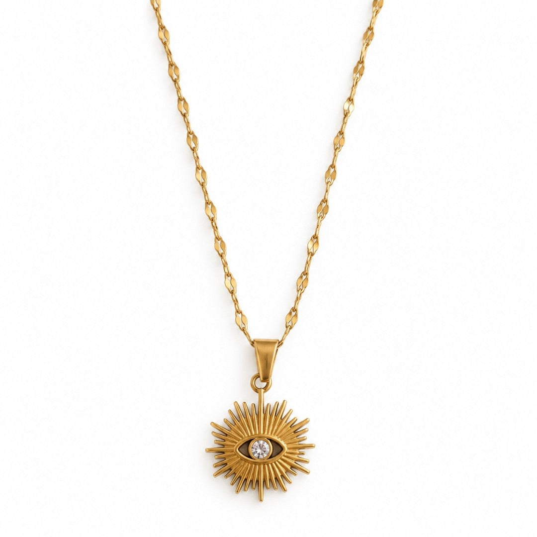 Sunburst Evil Eye Necklace