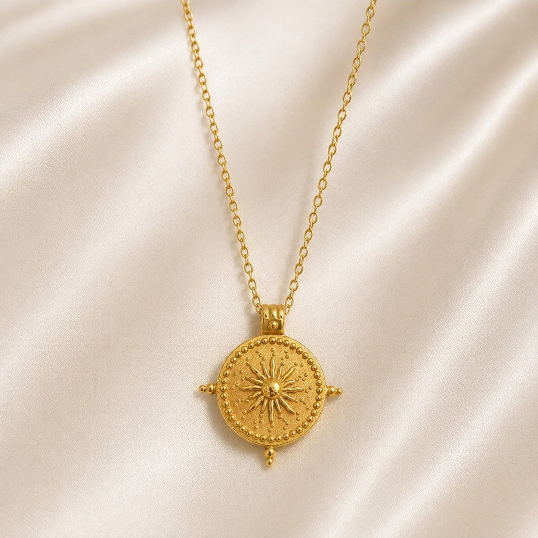 Solar Soul Sun Medallion Necklace