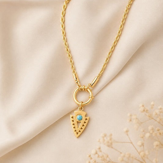 Turquoise Arrowhead Necklace