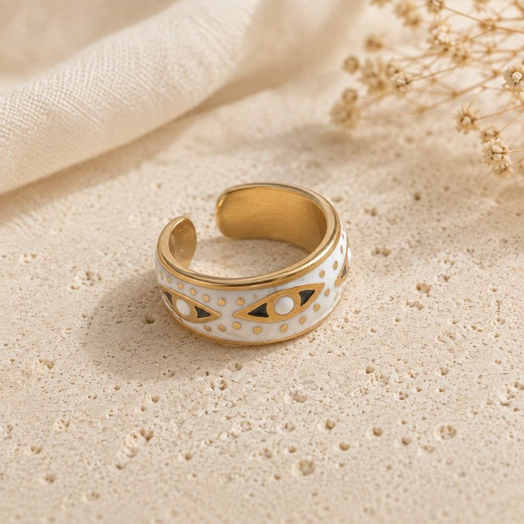 Golden Evil Eye Ring