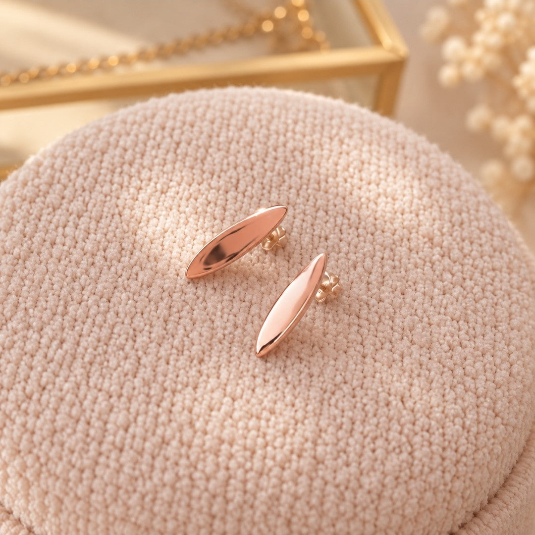 925 Sterling Silver Surfboard Stud Earrings