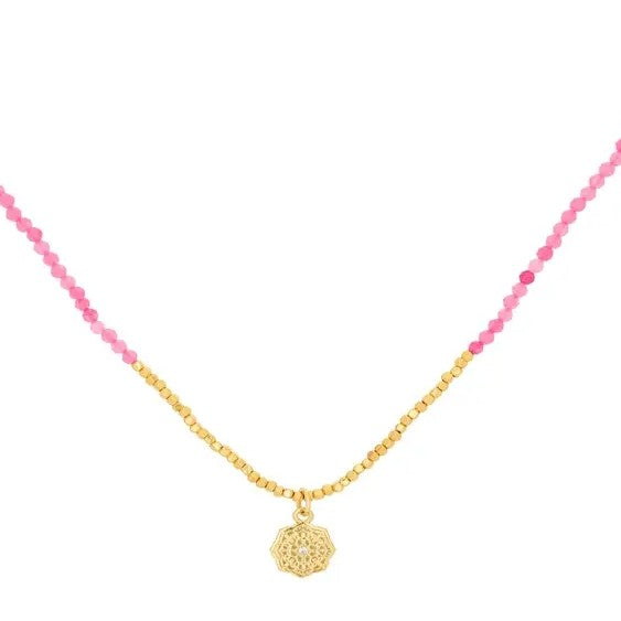 Bia Hot Pink Flower Necklace