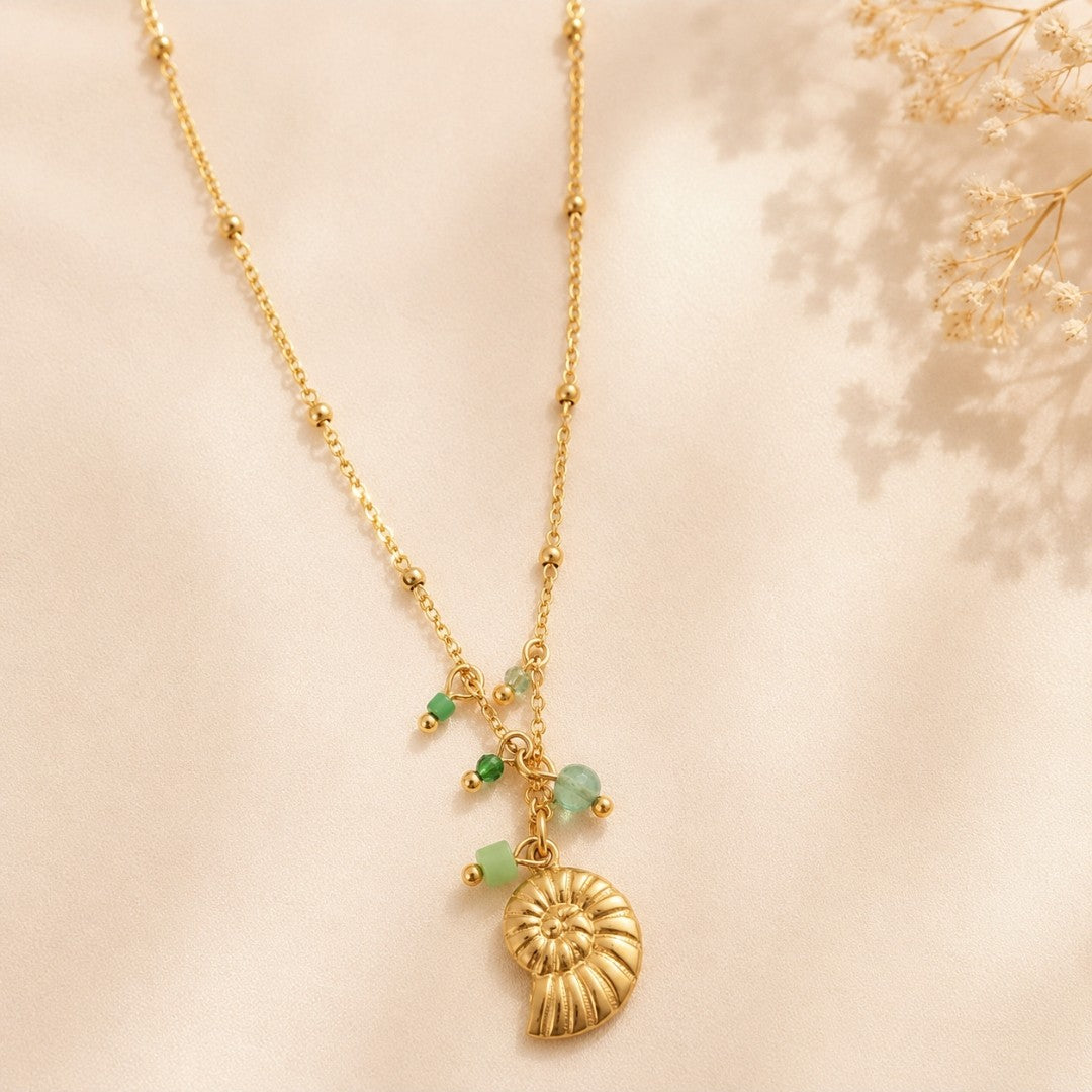 Ocean Spiral Shell Necklace