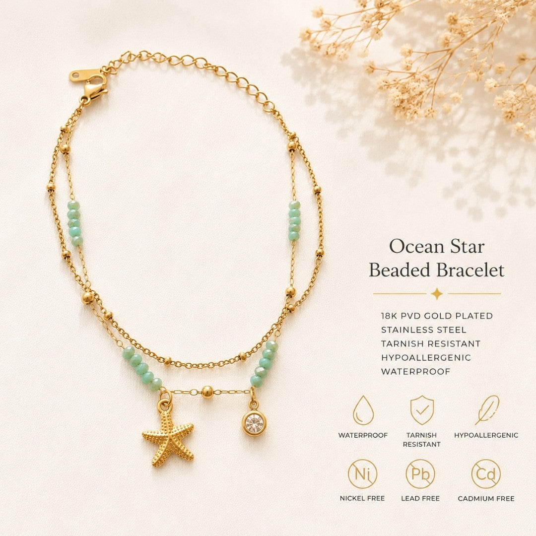 Ocean Star Beaded Bracelet & Anklet