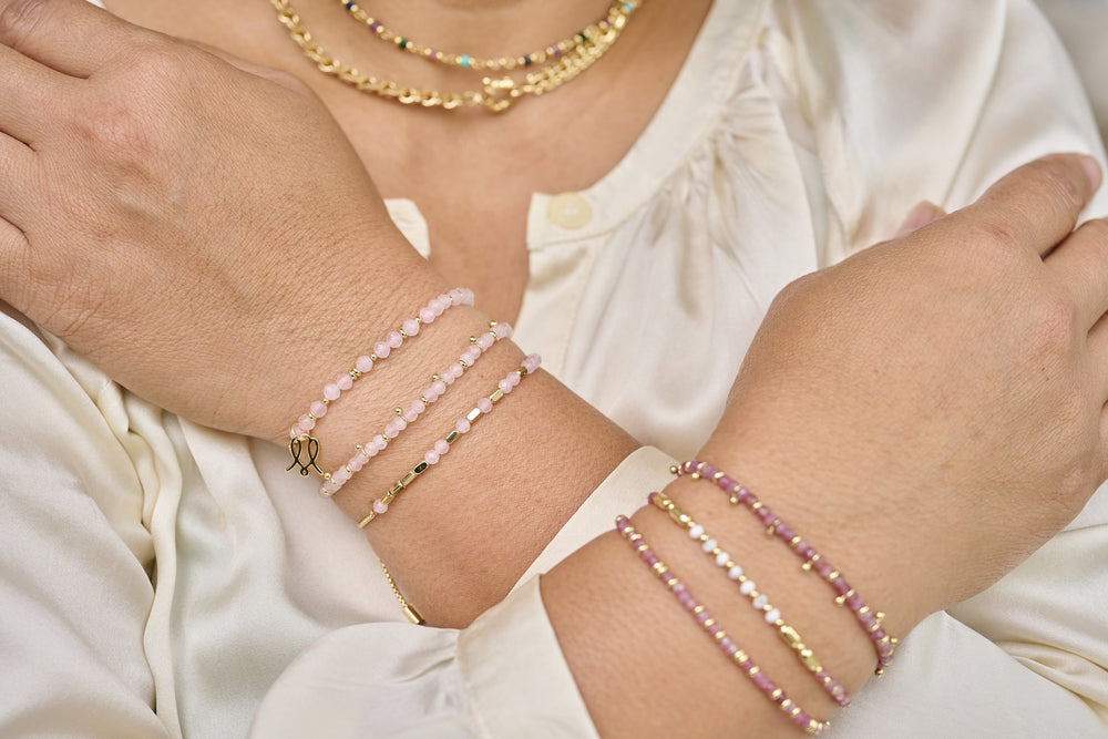 RADIANCE PINK TOURMALINE GEMSTONE BRACELET