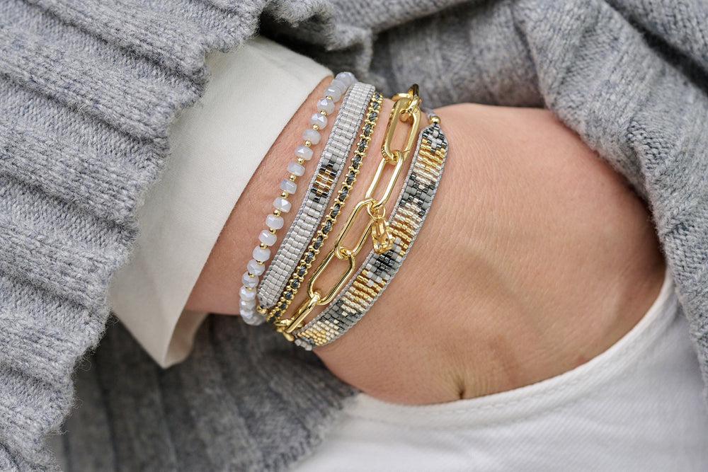 MAGIC GREY FRIENDSHIP BEADED BRACELET